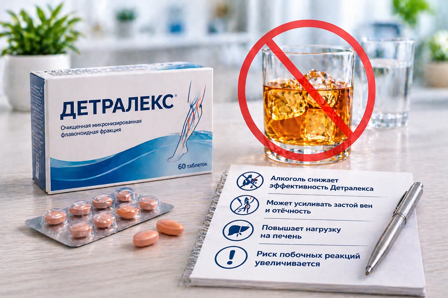 Детралекс и алкоголь: совместимость и риски